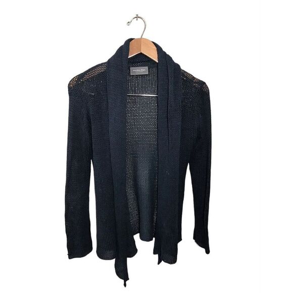 Wooden Ships Open‎ Knit Cardigan Sweater Womens XS Small Cotton Blend Blue - Picture 1 of 5